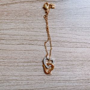 Swarovski double heart bracelet